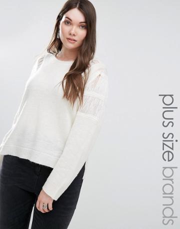 Alice & You Ladder Weave Knit Top - Cream
