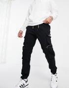 Liquor N Poker Cargo Pants With Pockets In Black