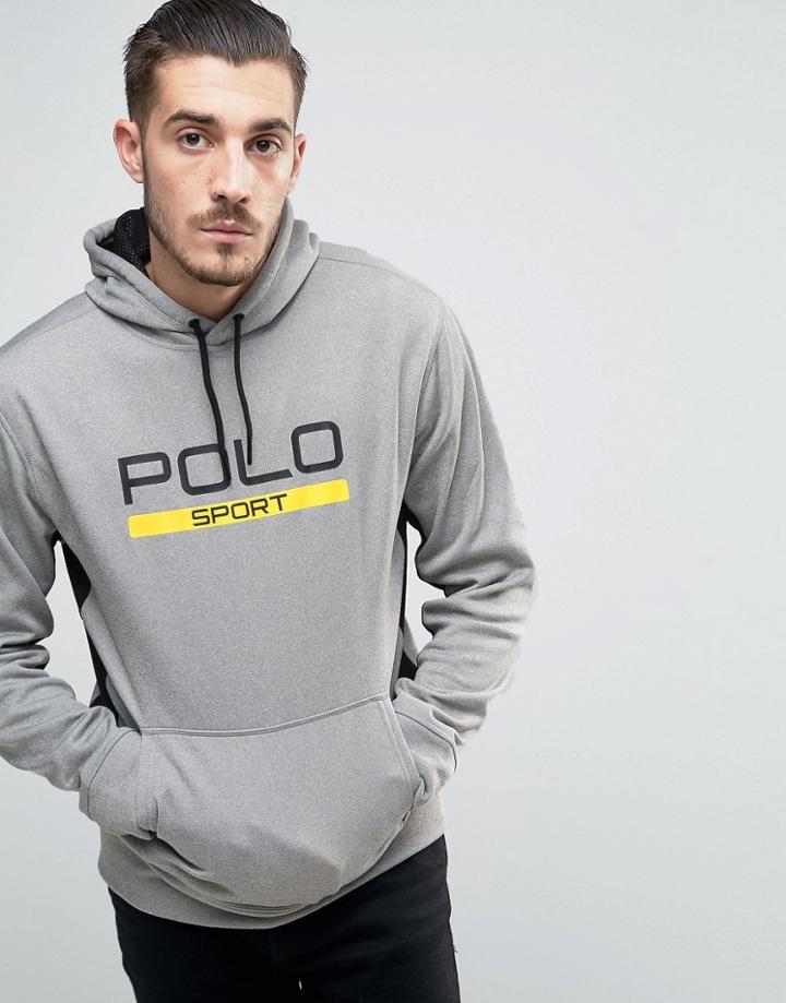 Polo Sport By Ralph Lauren Large Logo Hoodie In Grey - Gray