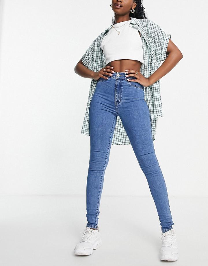 Dr Denim Solitaire Skinny Jeans In Mid Blue