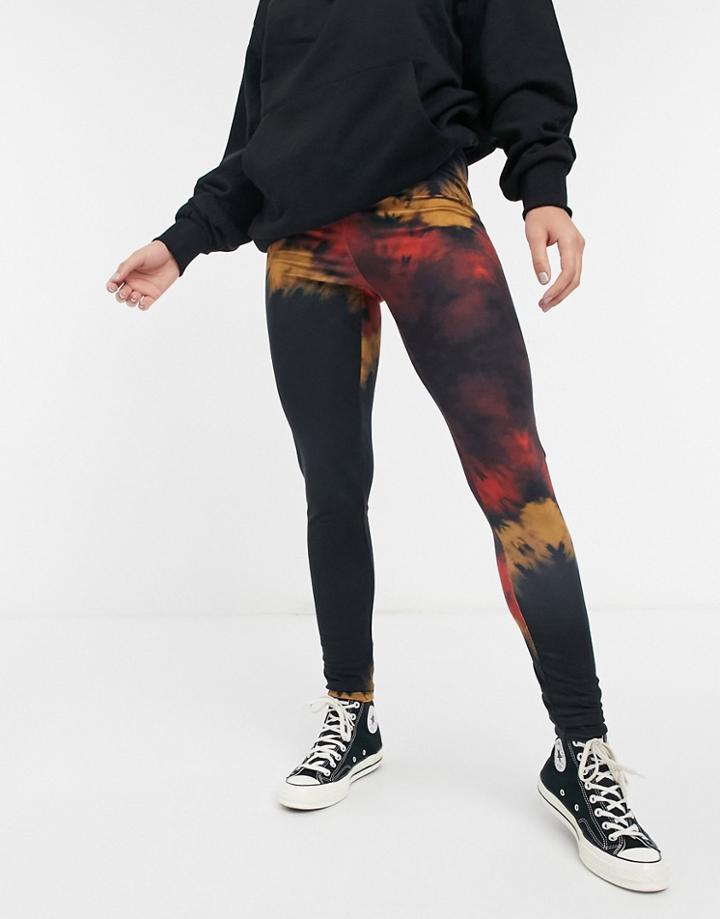 Noisy May Leggings In Tie Dye Print-multi