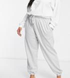 Asos Design Curve Lounge Super Oversized Sweatpants In Gray Heather-grey
