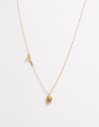 Bill Skinner Pinecone Pendant Necklace - Gold
