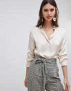 Emme Tolda Satin Shirt - Cream