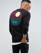 Friend Or Faux Cook Back Print Sweater - Black