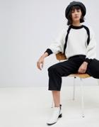 Asos Design Sweater With Wide Sleeve In Recycled Blend - Multi