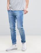 Wrangler Skinny Fit Jeans In Waterfall Blue - Blue