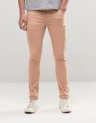 Asos Extreme Super Skinny Jeans In Light Pink - Rose Dust