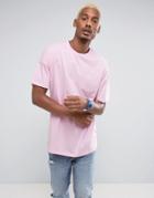 Asos Oversized T-shirt In Skater Pink - Pink