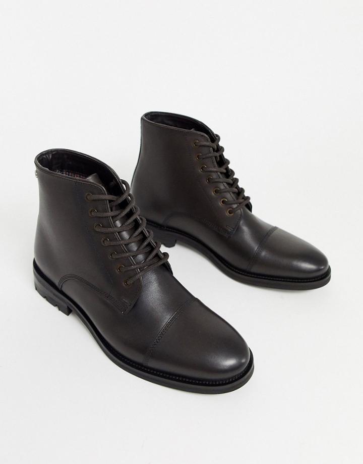 Ben Sherman Lace Up Boot In Brown