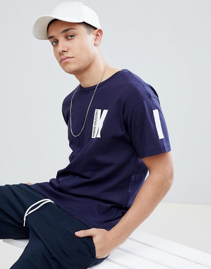 Kidda By Christopher Shannon K T-shirt In Navy - Navy