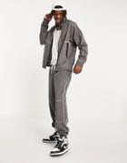 Nike Revival Washed Full-zip Track Jacket In Black