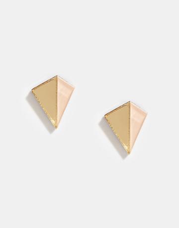 Wolf & Moon Little Pyramid Stud Earrings