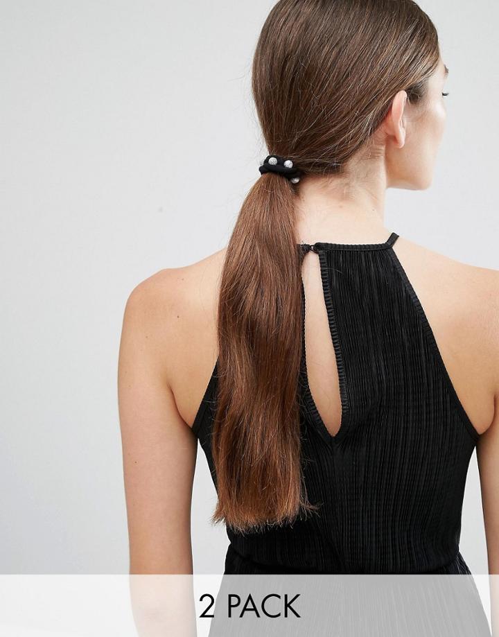 Cara Ny 2 Pack Rhinestone Hair Tie - Multi