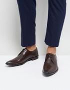 Frank Wright Derby Shoes In Brown Leather - Brown