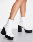 Z Code Z Noa Chunky Heeled Boots In White - White