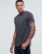 Asos T-shirt With Crew Neck In Gray - Gray