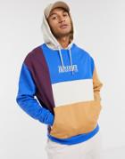 Asos Design Oversized Hoodie With Boxy Splicing & Chest Print-multi