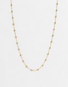 Whistles Bead T-bar Necklace In Gold