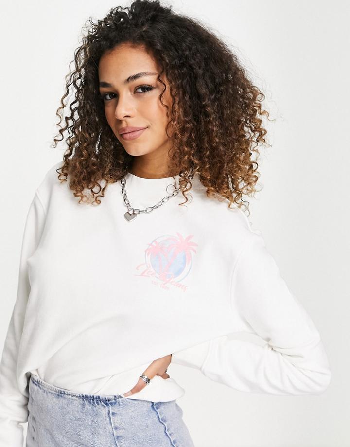 Lee Jeans Seasonal Logo Sweatshirt In Off White