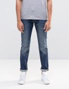 Lee Rider Slim Jeans Blue Gloss - Blue