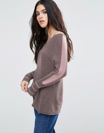 Subtle Luxury Striped Raglan Sweater - Multi