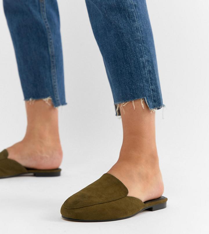 Asos Design Macie Wide Fit Mule - Green