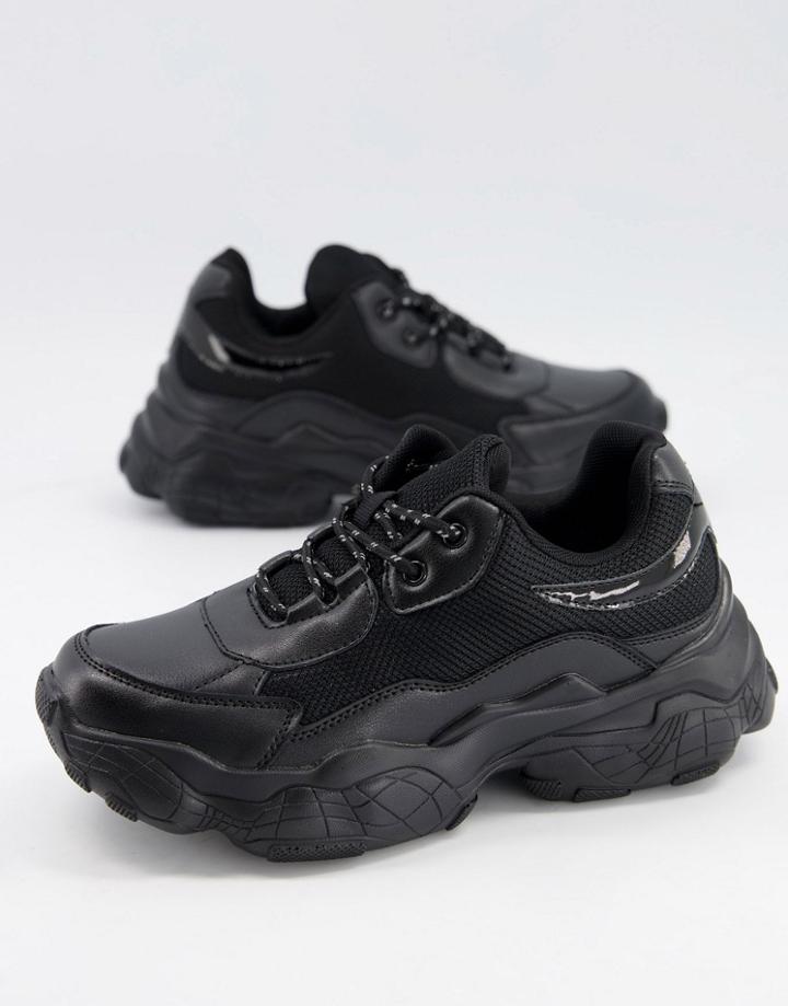 Public Desire Furious Chunky Sneakers In Black
