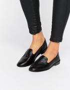 New Look Leather Collapse Back Mule - Black