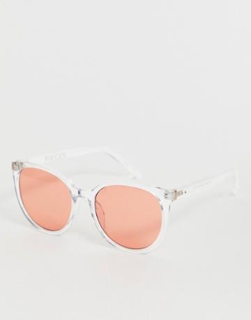 Pieces Round Sunglasses - White