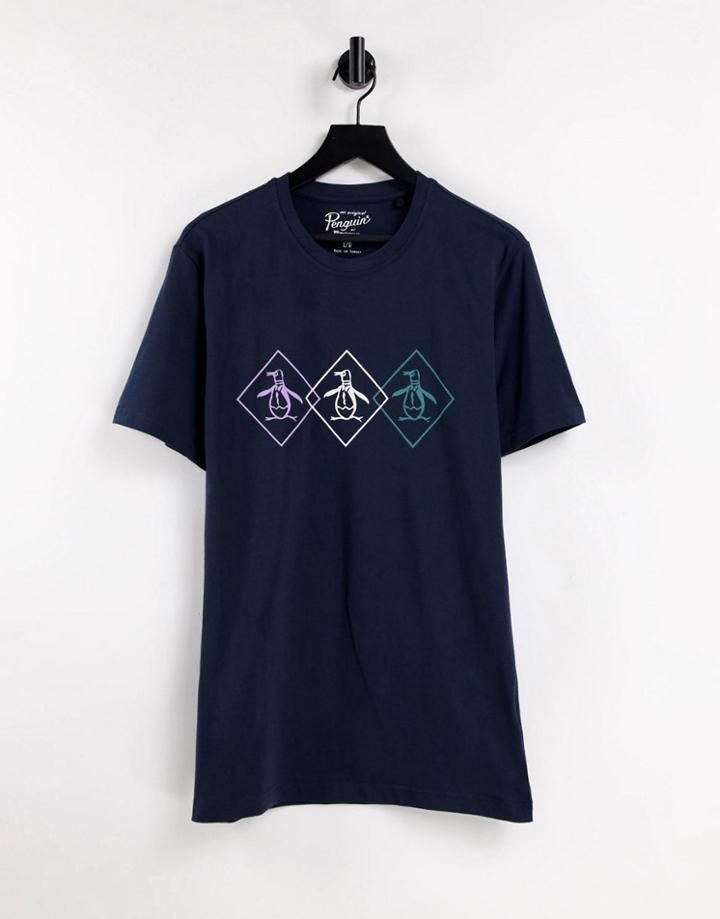 Original Penguin Diamonds Pete T-shirt-navy