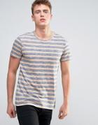 Esprit T-shirt With Melange Stripe - Yellow