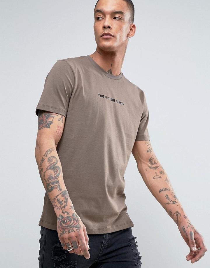 Criminal Damage Now T-shirt - Brown