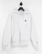 Champion Hoodie With Small Logo In Grey