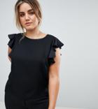 Coast Plus Caz Frill Top - Black