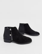 New Look Chelsea Flat Ankle Boots In Black - Black