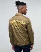 Timberland Coach Jacket Back Logo Slim Fit In Green - Green