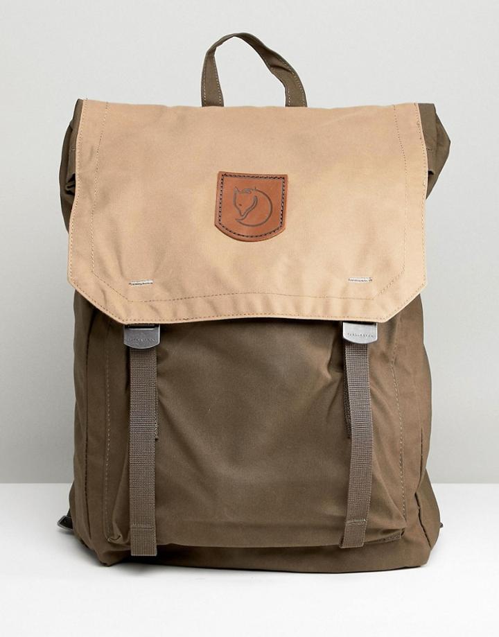 Fjallraven Foldsack No.1 Backpack In Khaki 16l - Green