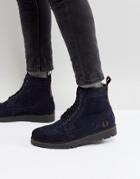 Fred Perry Northgate Suede Boots In Navy - Navy