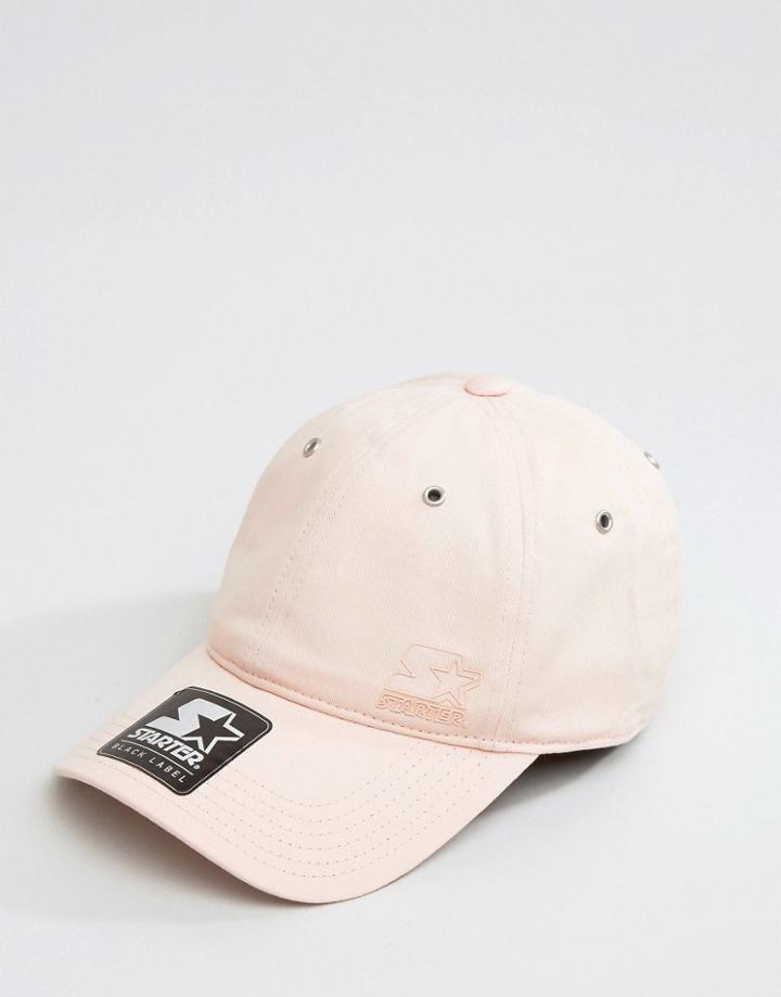 Starter Baseball Cap Pitcher Black Label In Pink - Pink