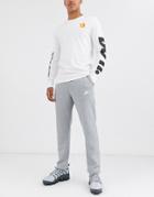 Nike Club Fleece Straight Fit Sweatpants In Gray-grey