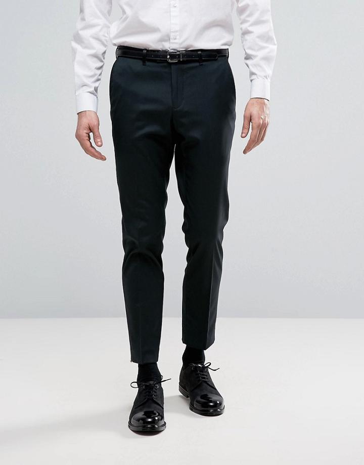 Burton Menswear Skinny Fit Smart Pants - Green