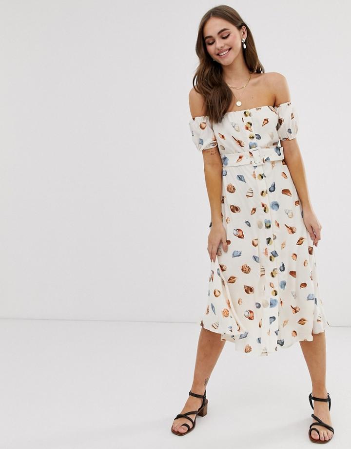 Capulet Teagan Belted Midi Dress - White