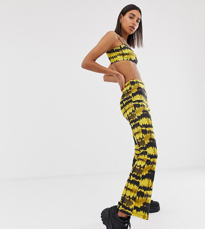Reclaimed Vintage Inspired Flare Pants In Tie Dye - Multi