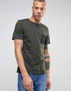 Produkt T-shirt With Contrast Pocket - Green