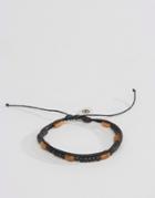 Classics 77 Wood Beaded & Wax Cord Layered Bracelets - Black