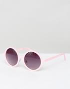 Jeepers Peepers Floral Frame Retro Sunglasses - Pink