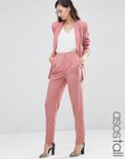 Asos Tall Soft Lux Tapered Pants - Rose Pink