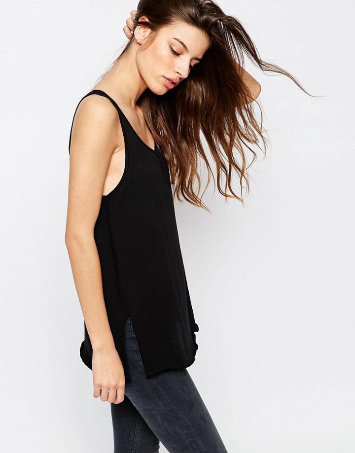 Asos Cotton Jersey Tank - Black