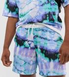 Asos Design Tall Two-piece Shorts In Tie Dye - Blue